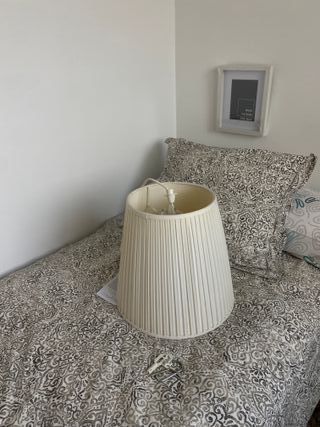 Pantalla de lámpara plisada beige