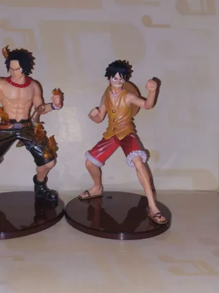 Figuras Anime One Piece - Ace e Luffy