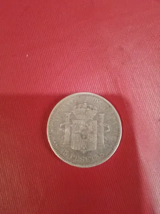 Moneda Antigua Española 5 Pesetas