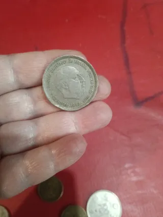 Moneda Antigua Española 5 Pesetas