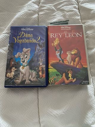 Pack VHS La Dama y el Vagabundo 2 y El Rey León