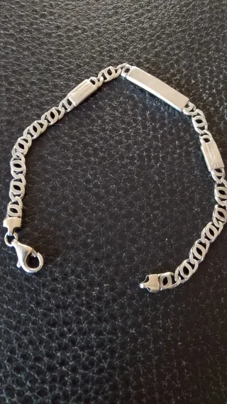 Esclava de plata con eslabones