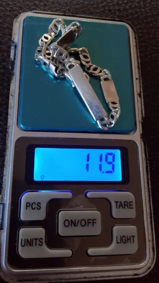 Esclava de plata con eslabones