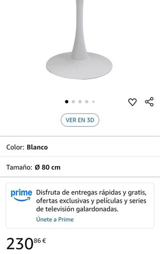 Kare Design Tapa de Mesa Schickeria, Bianca, ø 80 cm