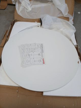 Kare Design Tapa de Mesa Schickeria, Bianca, ø 80 cm