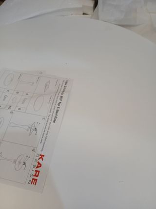 Kare Design Tapa de Mesa Schickeria, Bianca, ø 80 cm