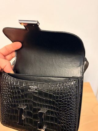 Bolso Hermès Negro Cocodrilo