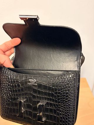 Bolso Hermès Negro Cocodrilo
