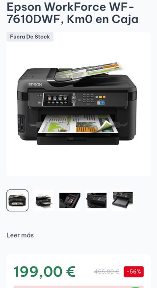 Epson WorkForce WF-7610DWF Impresora Multifunción A3+ Wi-Fi
