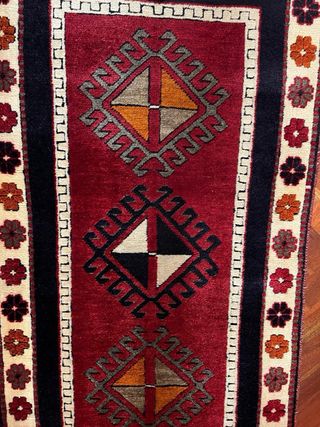 Alfombra persa de lana multicolor