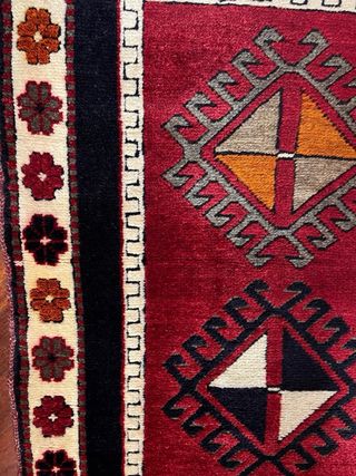 Alfombra persa de lana multicolor