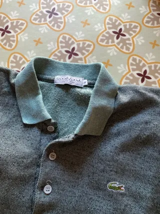 Polo Lacoste verde retro vintage talla M