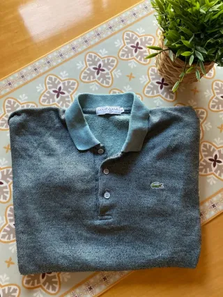 Polo Lacoste verde retro vintage talla M