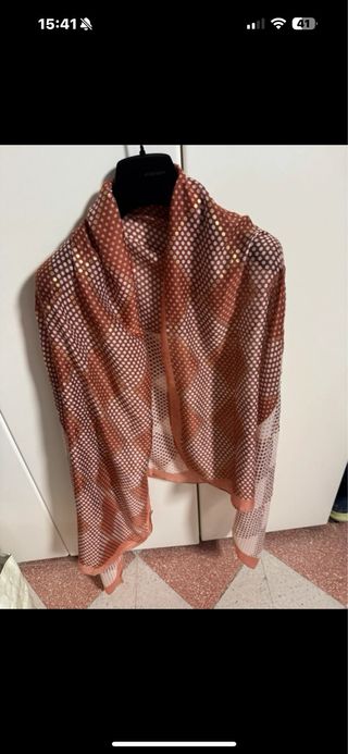 Pashmina Swiss Jeans pois oro e arancio