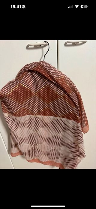 Pashmina Swiss Jeans pois oro e arancio