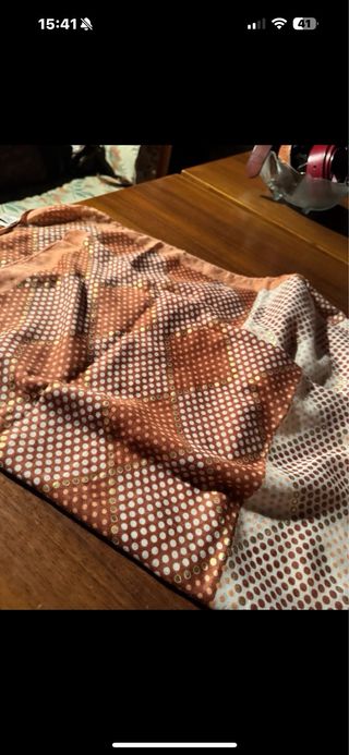 Pashmina Swiss Jeans pois oro e arancio