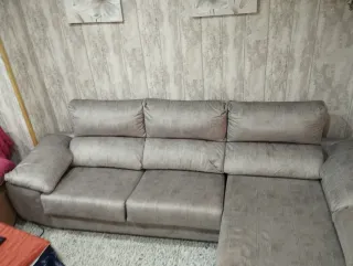 Sofá modular chaise longue gris