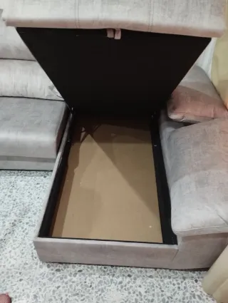 Sofá modular chaise longue gris