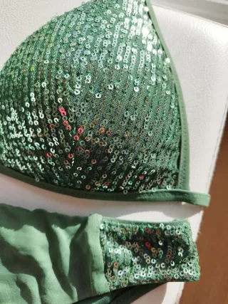 Bikini Lentejuelas Verde Calzedonia