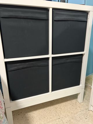 Cajones de tela negros para Ikea Kallax