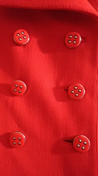 Cappotto rosso vintage lungo taglia S