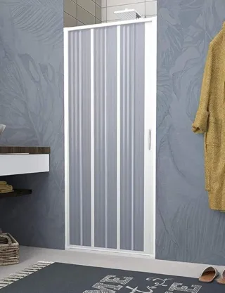 Mampara Ducha Plegable BXF Transparente/Blanca