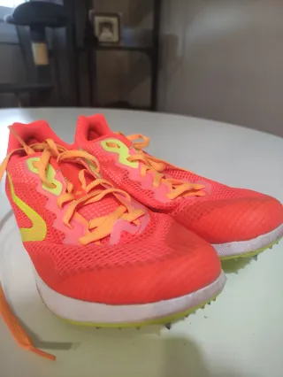 Zapatillas Pista Atletismo Mujer Naranja/Rosa