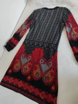 Vestido invierno estampado manga larga