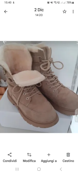 Stivaletti scamosciati beige con pelliccia