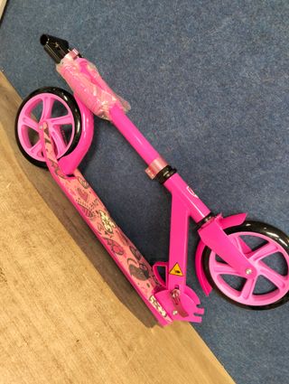 Arebos City Scooter Patinete a Pedales Patinete Regulable en Altura Rosa