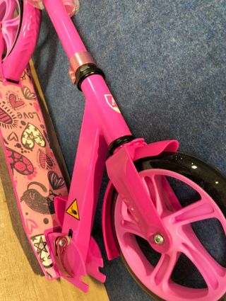 Arebos City Scooter Patinete a Pedales Patinete Regulable en Altura Rosa