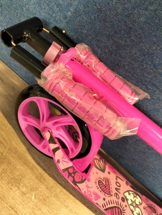 Arebos City Scooter Patinete a Pedales Patinete Regulable en Altura Rosa