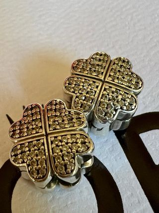 2x Clips Pandora Trébol