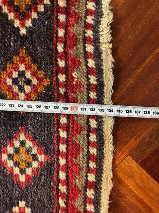 Alfombra Persa Lana Negra Roja