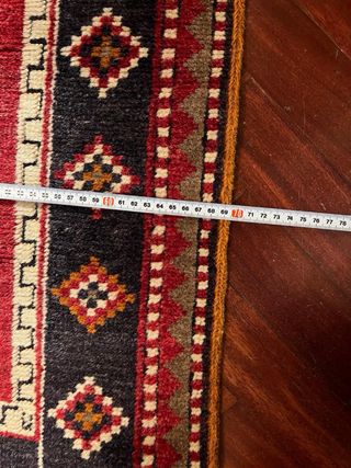 Alfombra Persa Lana Negra Roja