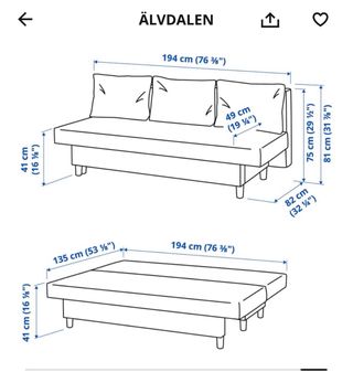 Sofá cama con “canapé” Ikea