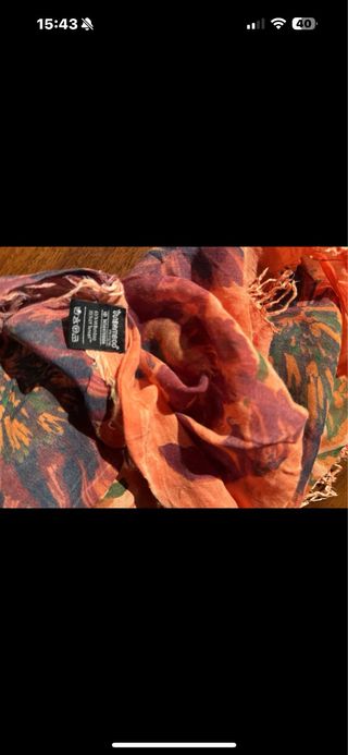 Pashmina innbamboo arancione e viola