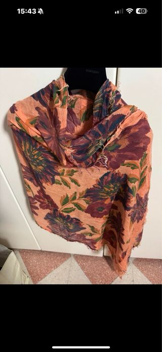 Pashmina innbamboo arancione e viola
