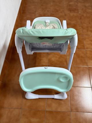 Trona bebé verde plegable