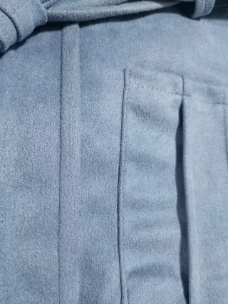 Gonna scamosciata blu con cintura