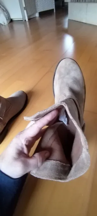 Botines piel Mango niña talla 37