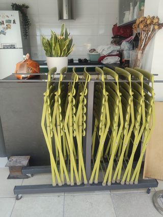 10 Sedie pieghevoli EMU Arc en Ciel verdi + carrel