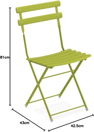 10 Sedie pieghevoli EMU Arc en Ciel verdi + carrel