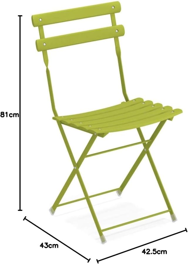 10 Sedie pieghevoli EMU Arc en Ciel verdi + carrel