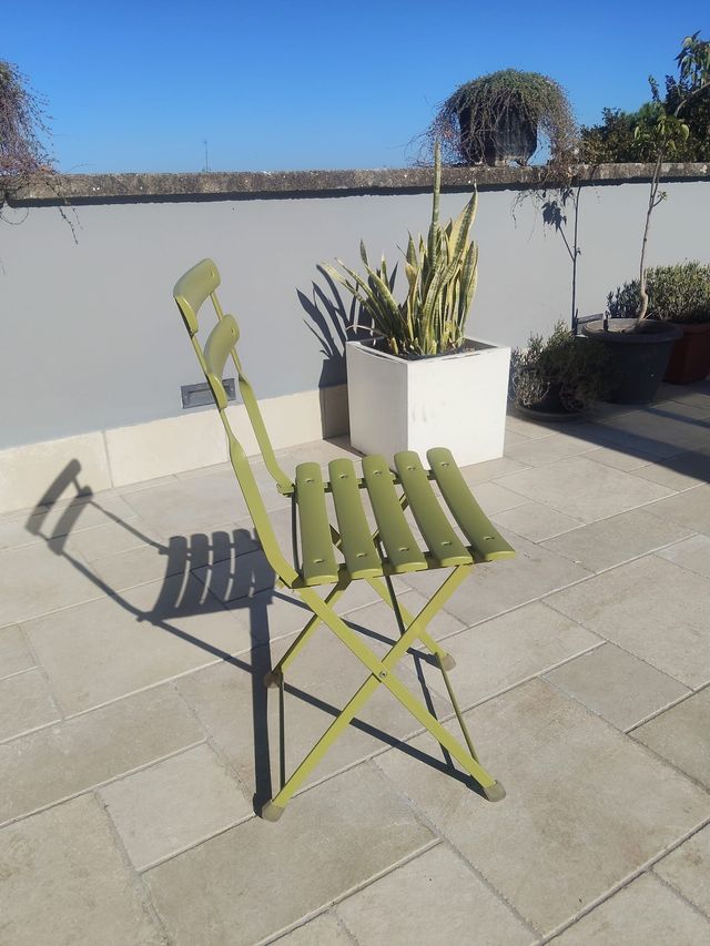 10 Sedie pieghevoli EMU Arc en Ciel verdi + carrel