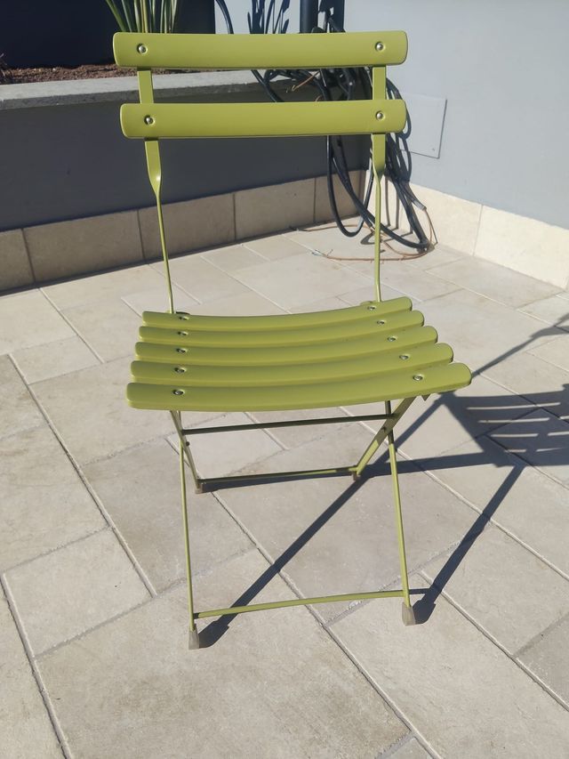 10 Sedie pieghevoli EMU Arc en Ciel verdi + carrel