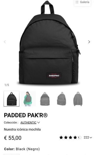 Mochila Eastpak Padded Pak’r 24L negra