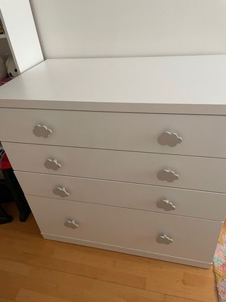 Cómoda infantil con cambiador