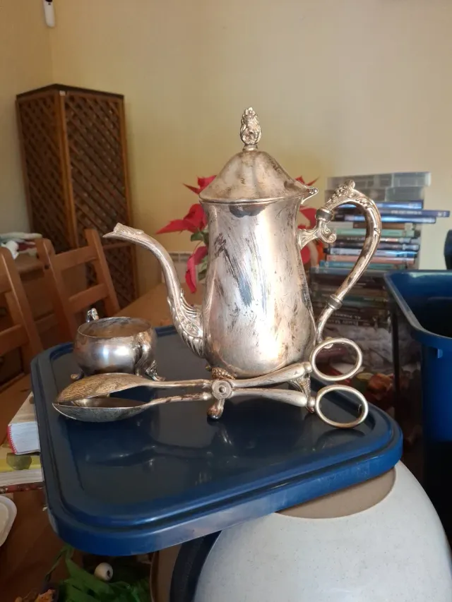 Juego de cafe silver: cafetera y azucarero