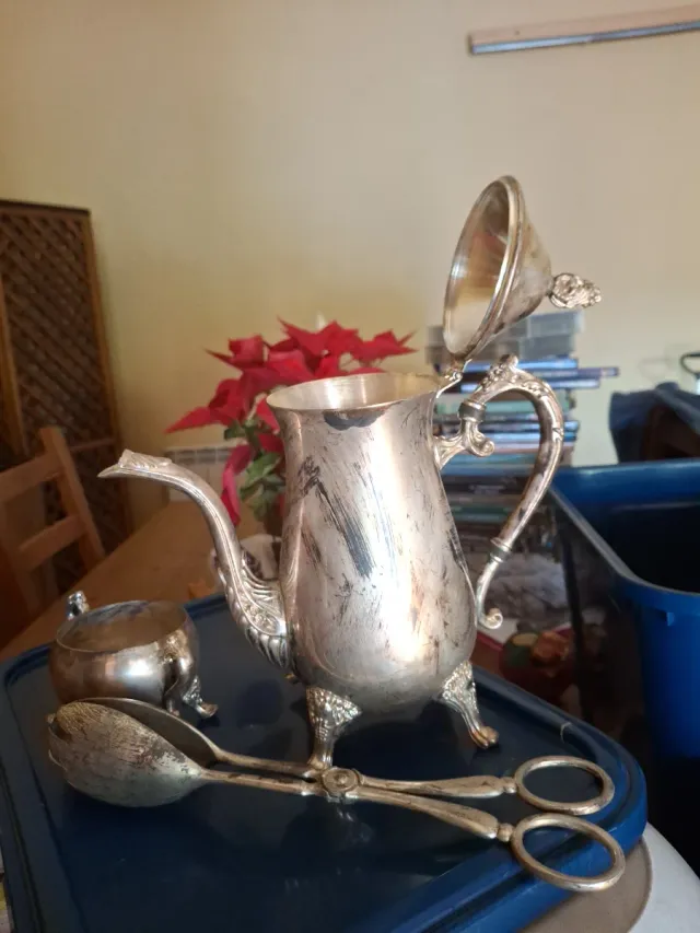 Juego de cafe silver: cafetera y azucarero